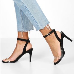 Boohoo Basic Clear Strap Heels